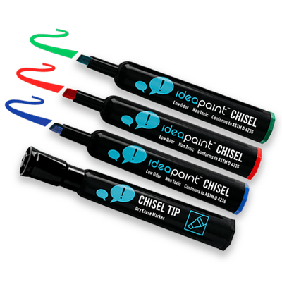 Chisel Tip Dry Erase Markers - ideapaintglobal.com